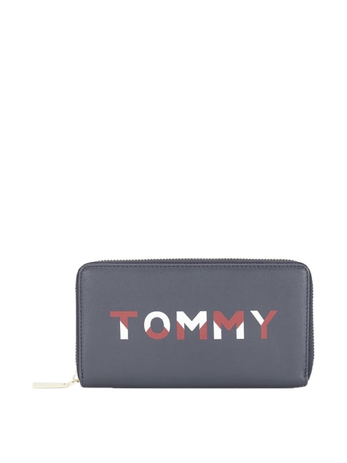 Tommy Hilfiger Rainier Grey Printed Zip Around Wallet for Women