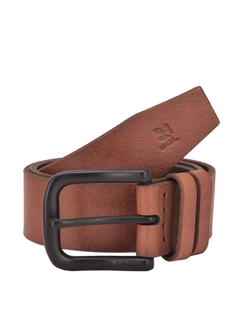 Woodland Tan Casual Leather Belt for Men