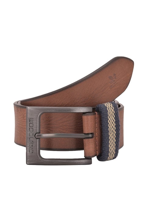 Woodland Tan Casual Leather Belt for Men