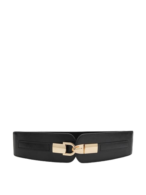 Kazo Black Wide Belt For Women