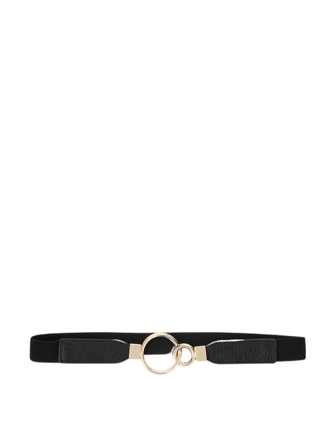 Kazo Black Narrow Belt For Women