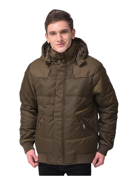 Woodland Olive Polyester Hooded Jacket-picture-30