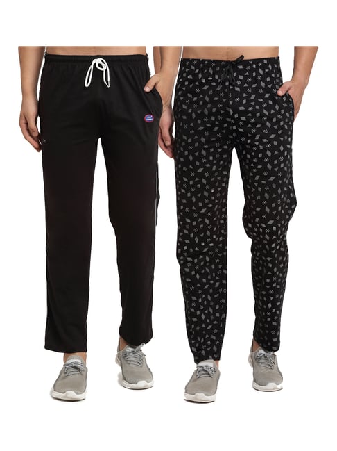 Vimal Jonney Black Regular Fit Printed Trackpants - Pack of 2-picture-29
