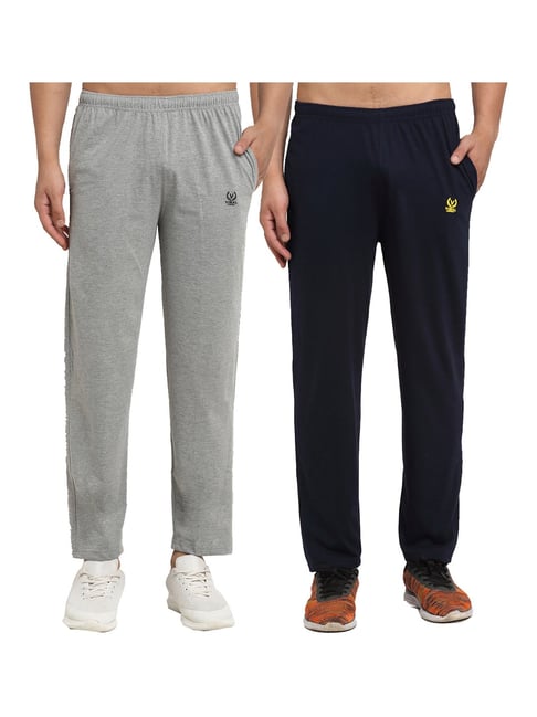 Vimal Jonney Navy & Grey Regular Fit Trackpants - Pack of 2-picture-22