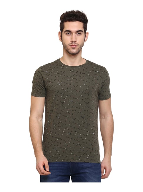 Pepe Jeans Olive Cotton Crew T-Shirt