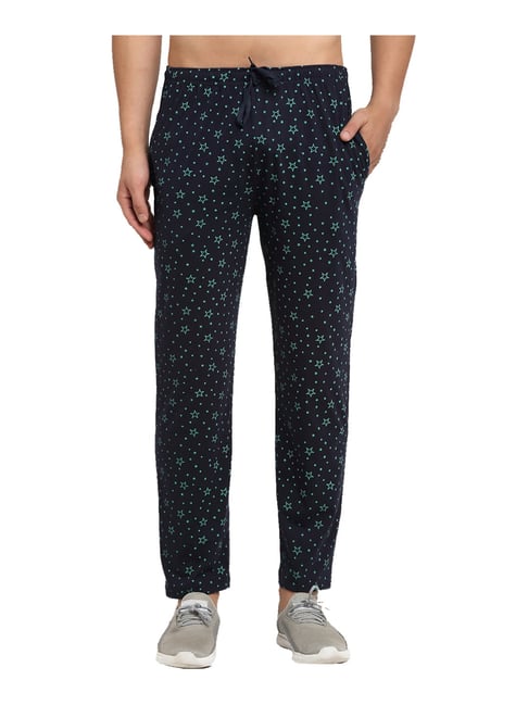 Vimal Jonney Navy Regular Fit Printed Trackpants-picture-26