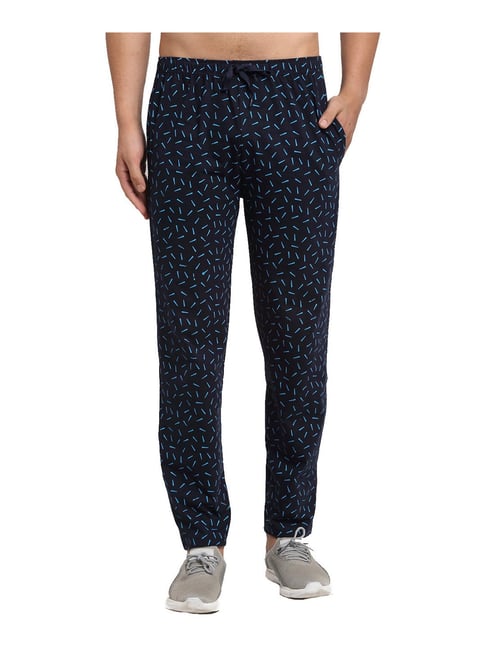Vimal Jonney Navy Regular Fit Printed Trackpants-picture-36