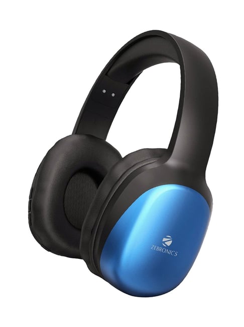 Zebronics Zeb-Thunder Pro Over The Ear Bluetooth Headphone with Mic (Blue)