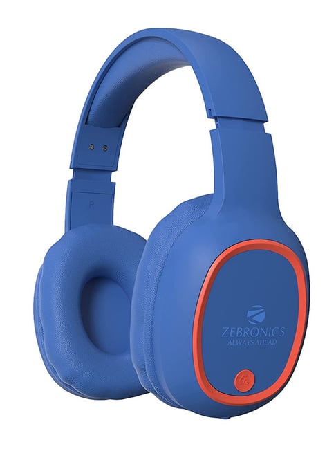 Zebronics Zeb-Thunder Over The Ear Bluetooth Headphone with Mic (Blue/Red)