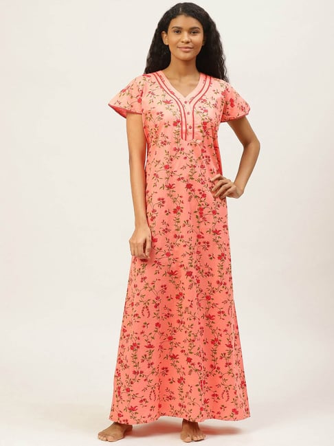 Buy Sweet Dreams Peach Printed Nighty for Women Online Tata CLiQ