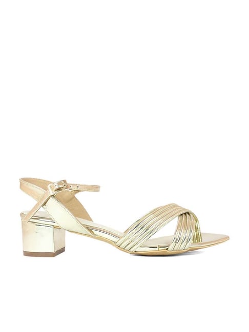 Inc.5 Women's Golden Ankle Strap Sandals Price in India