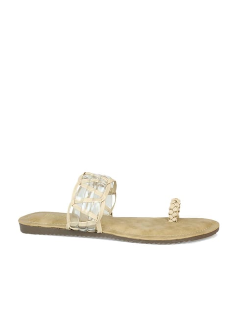 Inc.5 Women's Beige Toe Ring Sandals Price in India