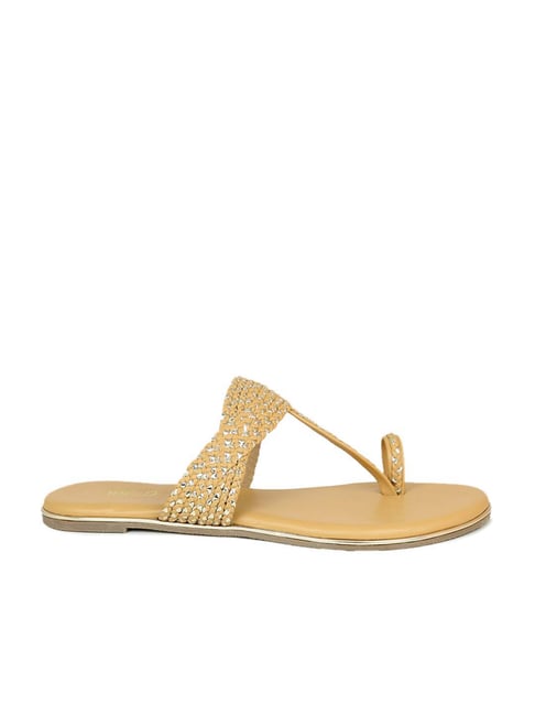 Inc.5 Women's Beige Toe Ring Sandals Price in India