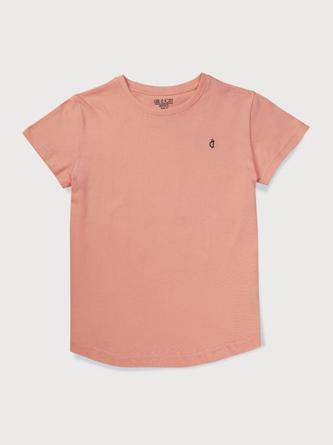 Gini & Jony Kids Peach Regular Fit Top