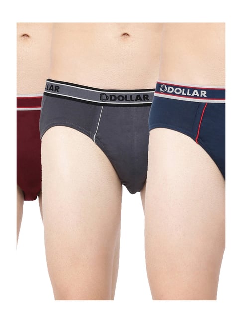 Buy Dollar Bigboss Multicolor Regular Fit Solid Briefs (Pack of 3) for Men  Online @ Tata CLiQ