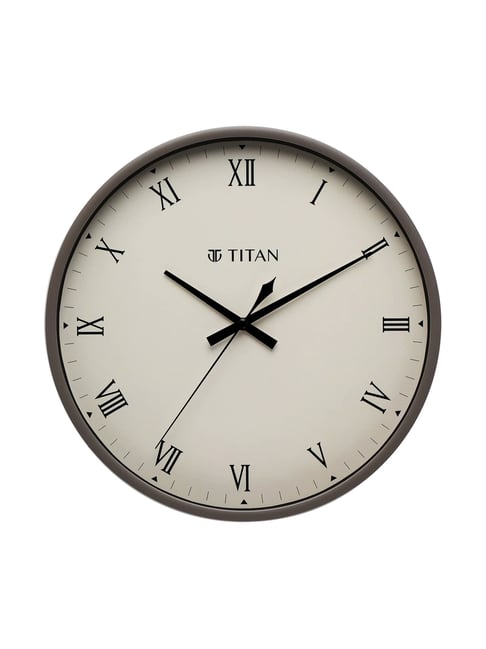 Titan Contemporary White Wall Clock with Silent Sweep TechnologyTitan