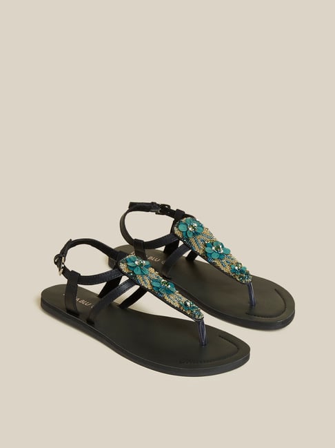 luna blu black sandals