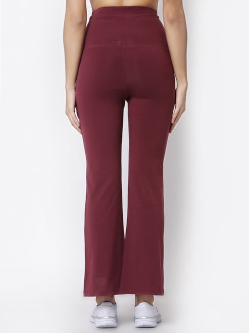 Buy Red Tape Maroon High Rise Yoga Pants for Women's Online @ Tata CLiQ