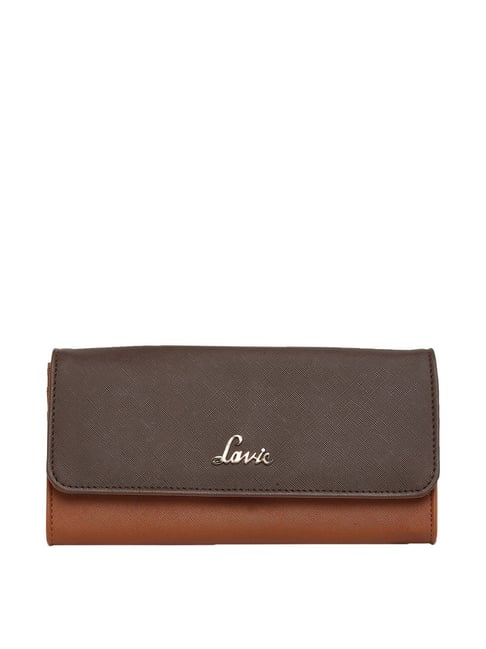 Lavie Brown Solid Wallet for Women