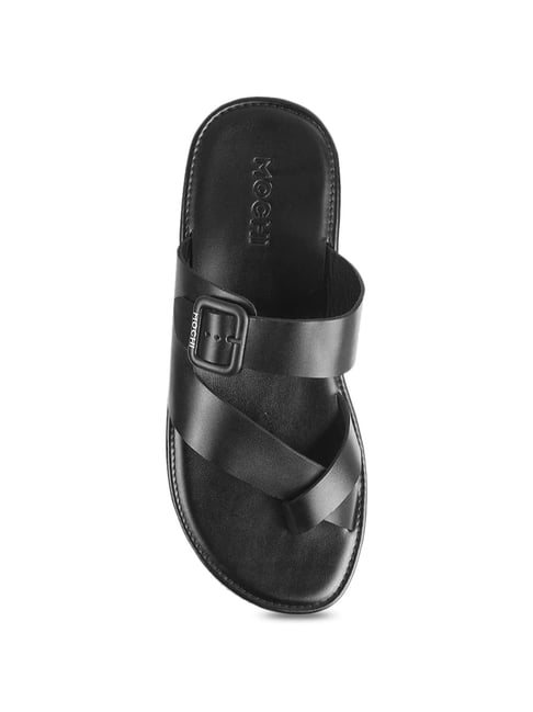 Buy Mochi Men Black Textured Sandals - Sandals for Men 2179066 | Myntra