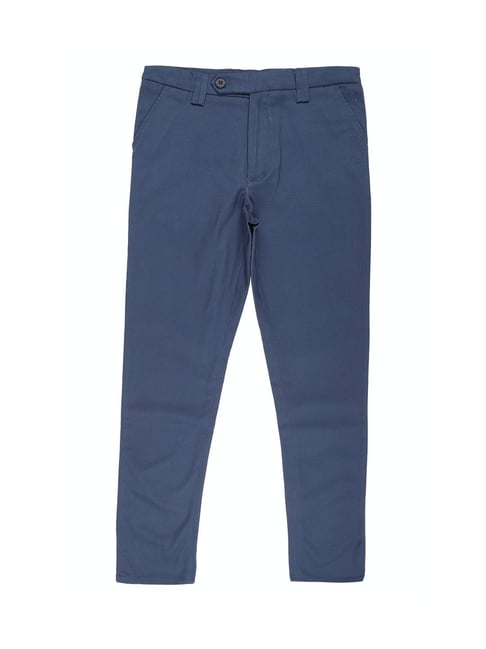 Allen Solly Junior Navy Solid Trousers