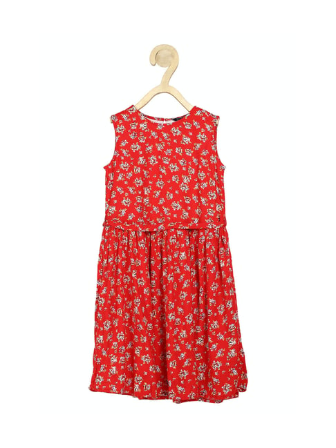 Allen Solly Junior Red Printed Dress