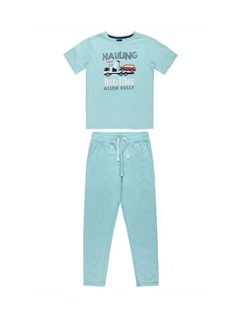 Allen Solly Junior Blue Graphic Print T-Shirt with Pants