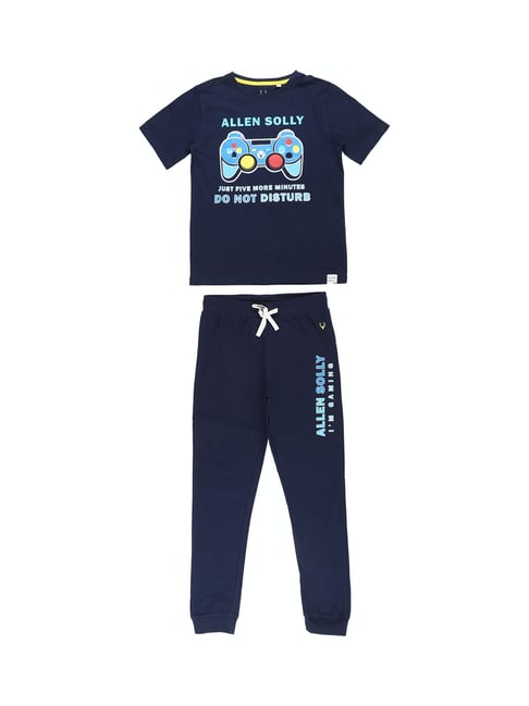 Allen Solly Junior Navy Graphic Print T-Shirt with Joggers