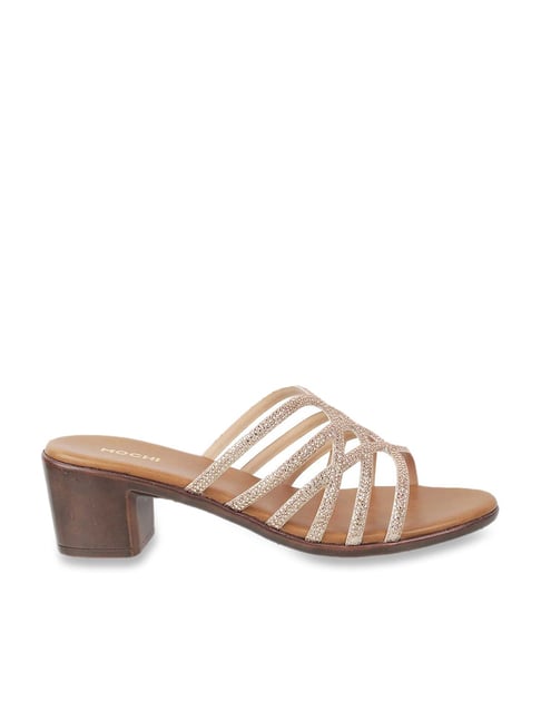 Mochi Women's Rose Gold Casual Sandals-picture-39