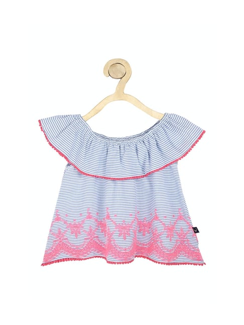 Allen Solly Junior Blue & Pink Striped Top