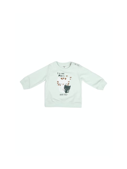 Allen Solly Junior Light Green Printed Sweatshirt