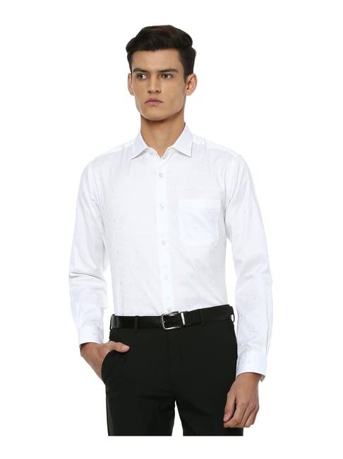 Buy Louis Philippe White Cotton Slim Fit Texture Shirts for Mens Online @  Tata CLiQ