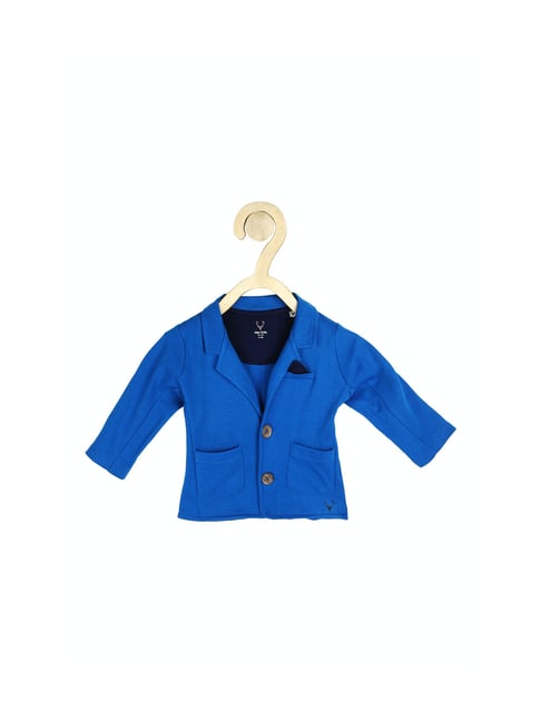 Allen Solly Junior Blue Solid Blazer