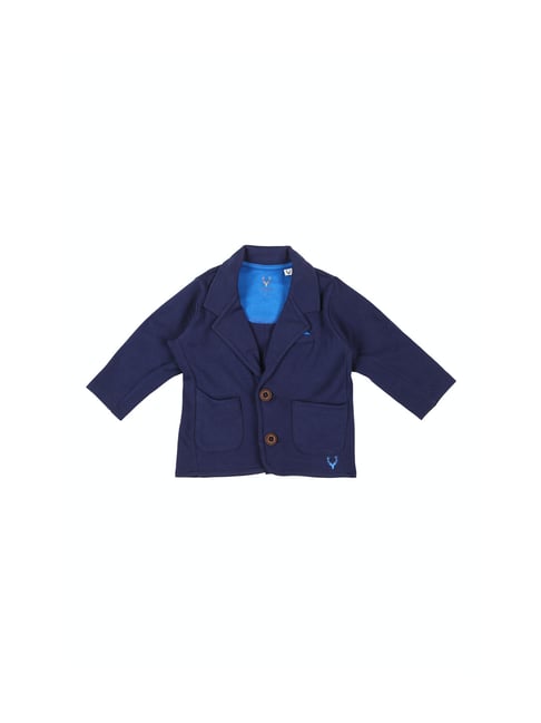 Allen Solly Junior Navy Solid Blazer