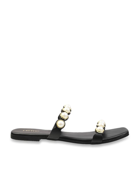 Metro Women's Black Ethnic Sandals Price in India