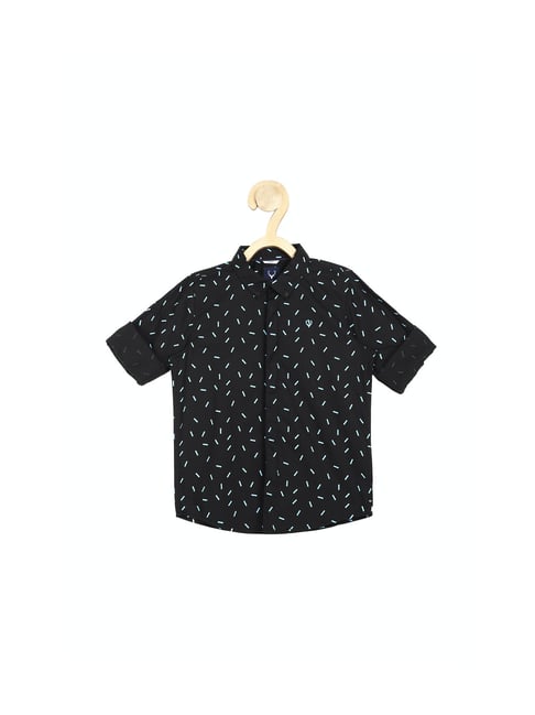 Allen Solly Junior Black Printed Shirt