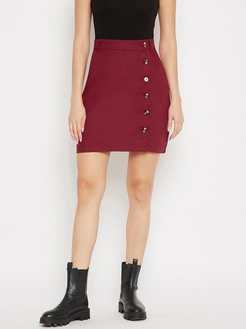 Maroon skirt outlet mini