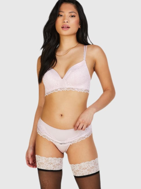 Hunkemoller Pink Lace Panty Price in India