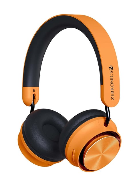 Zebronics Zeb-Bang Pro On The Ear Wireless Headphone with Mic (Orange)