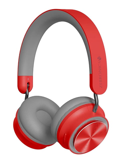 Zebronics Zeb-Bang Pro On The Ear Wireless Headphone with Mic (Red)