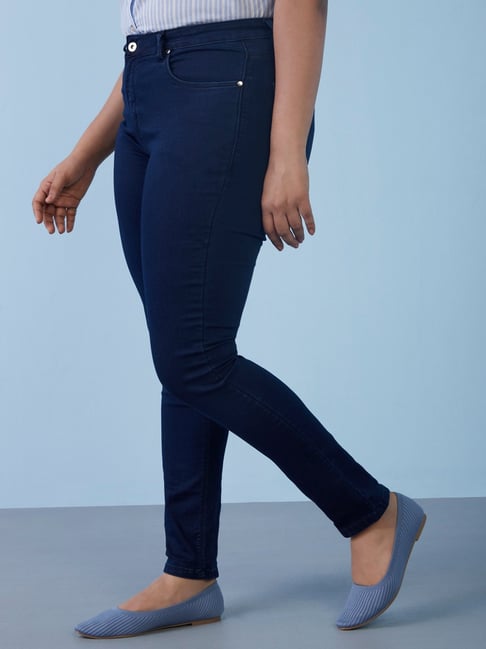 Gia Curves by Westside Dark Blue Jeans