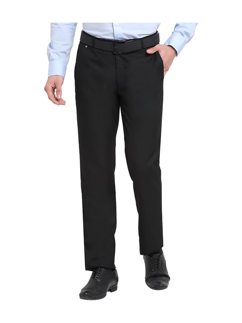 Buy Crozo By Cantabil Navy Flat Front Trousers for Women's Online @ Tata  CLiQ