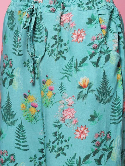 Buy Biba Green Printed Kurta Pant Set for Women Online Tata CLiQ