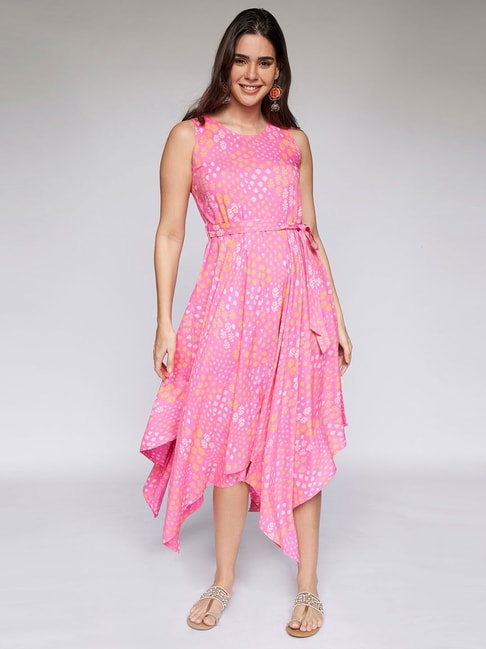 ITSE Pink Floral Print Dress