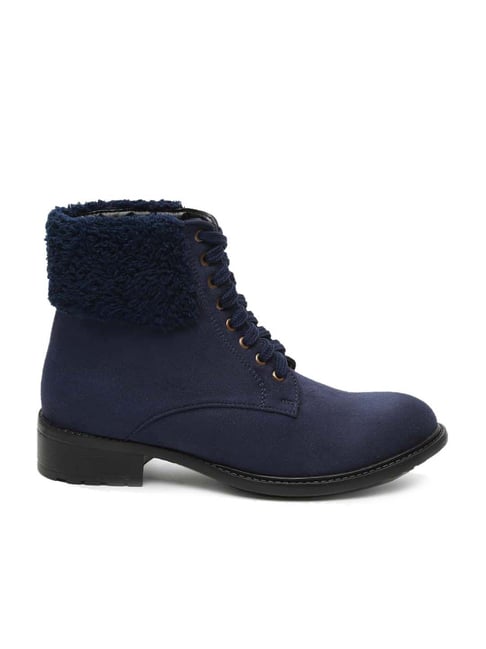 Flat N Heels Women's Navy Casual Boots