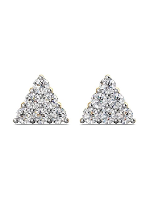 Joyalukkas 18k Yellow Gold & Diamond Stud Earrings for Girls-picture-16