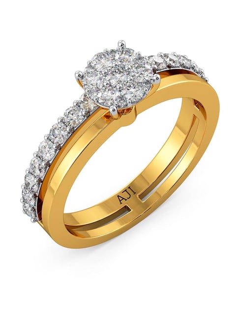 Zaira - 14k White & Rose Gold 1.5 Carat Round Free Form Natural Diamond  Engagement Ring @ $4400 | Gabriel & Co.