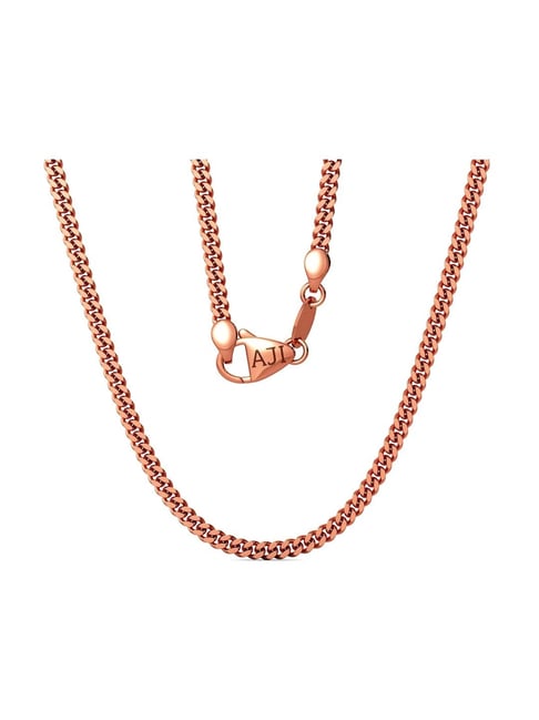 2.5mm Rose Gold Box Chain Necklace | Classy Women Collection