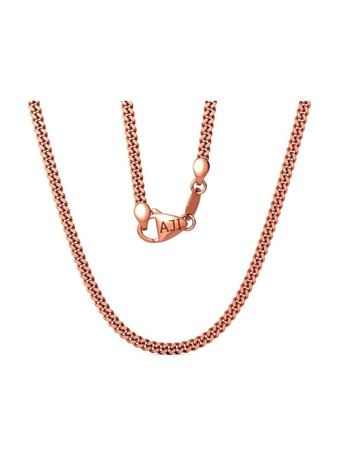 Very Small Rose Gold Curb (Cuban) Link Chain by The inch | inch of Gold 37 Inches