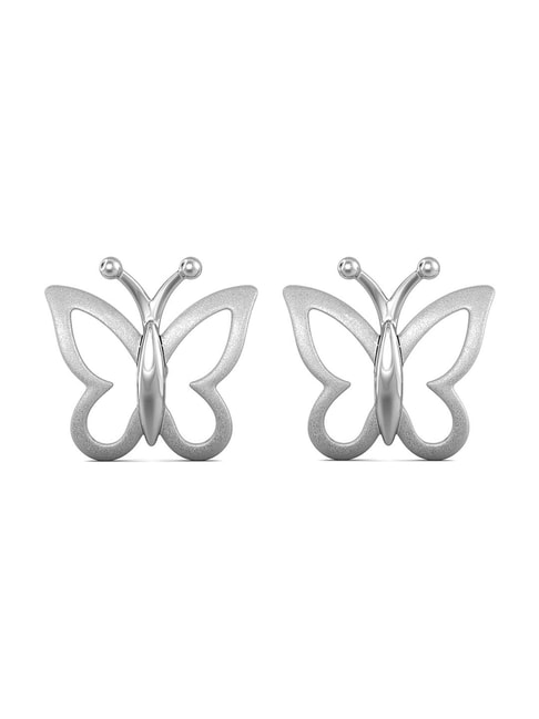 Tranquil Leaf Platinum Stud Earrings|The Platinum Collection|CaratLane